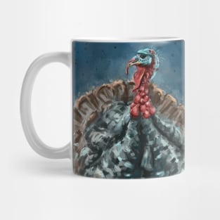 Painting of a Turkey (Bird) in a Contemporary Style Mug